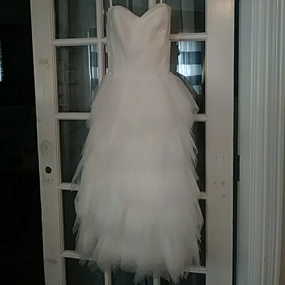 Strapless heart shape tulle dress
